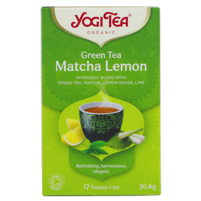 Yogi Tea | Green Tea Matcha Lemon - Matcha, Lemon Grass, Lime | 17 bags