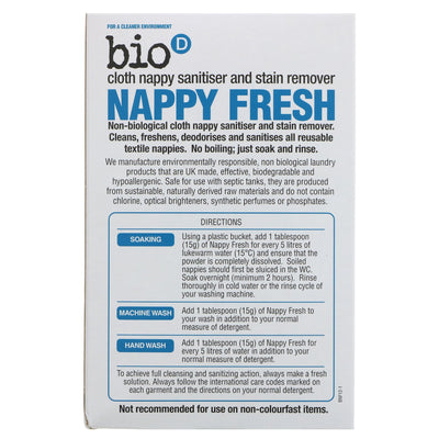 Bio D Nappy Fresh | Antibacterial Stain Remover | 500g