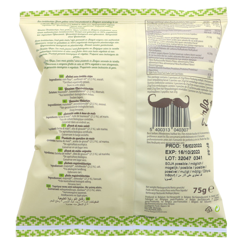 Organic, Vegan Tortilla Chips - Crispy & Lightly Salted - Great for Snacking & Dipping! No VAT.