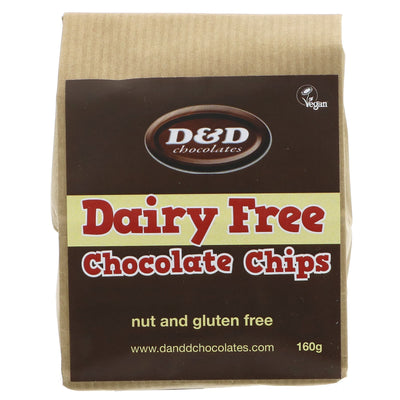 D & D Chocolates | Dairy Free Chocolate Chips | 160G