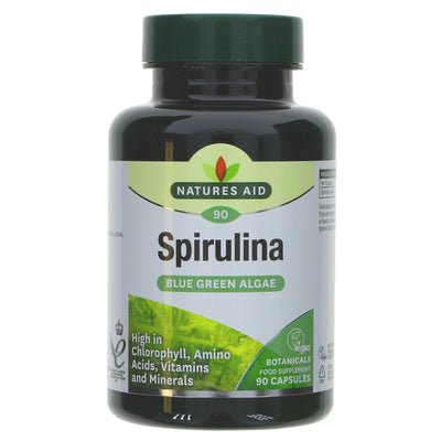 Natures Aid | Spirulina - Blue Green Algae | 90 capsules
