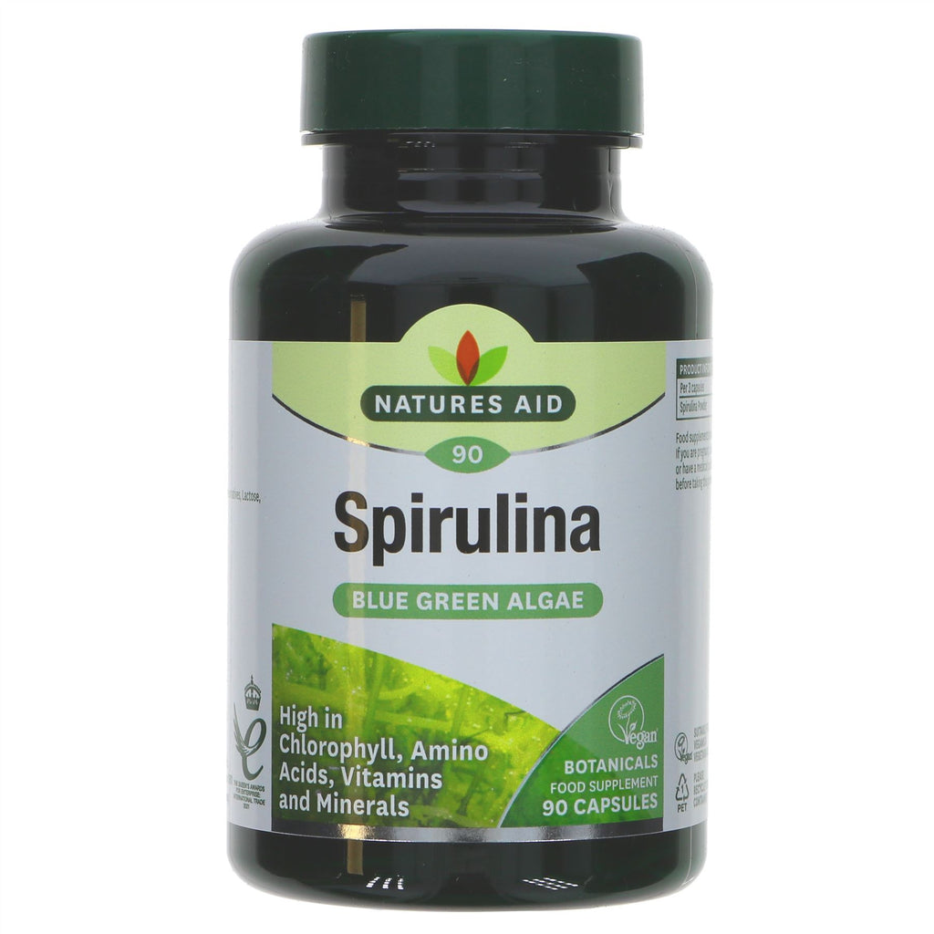 Natures Aid | Spirulina - Blue Green Algae | 90 capsules