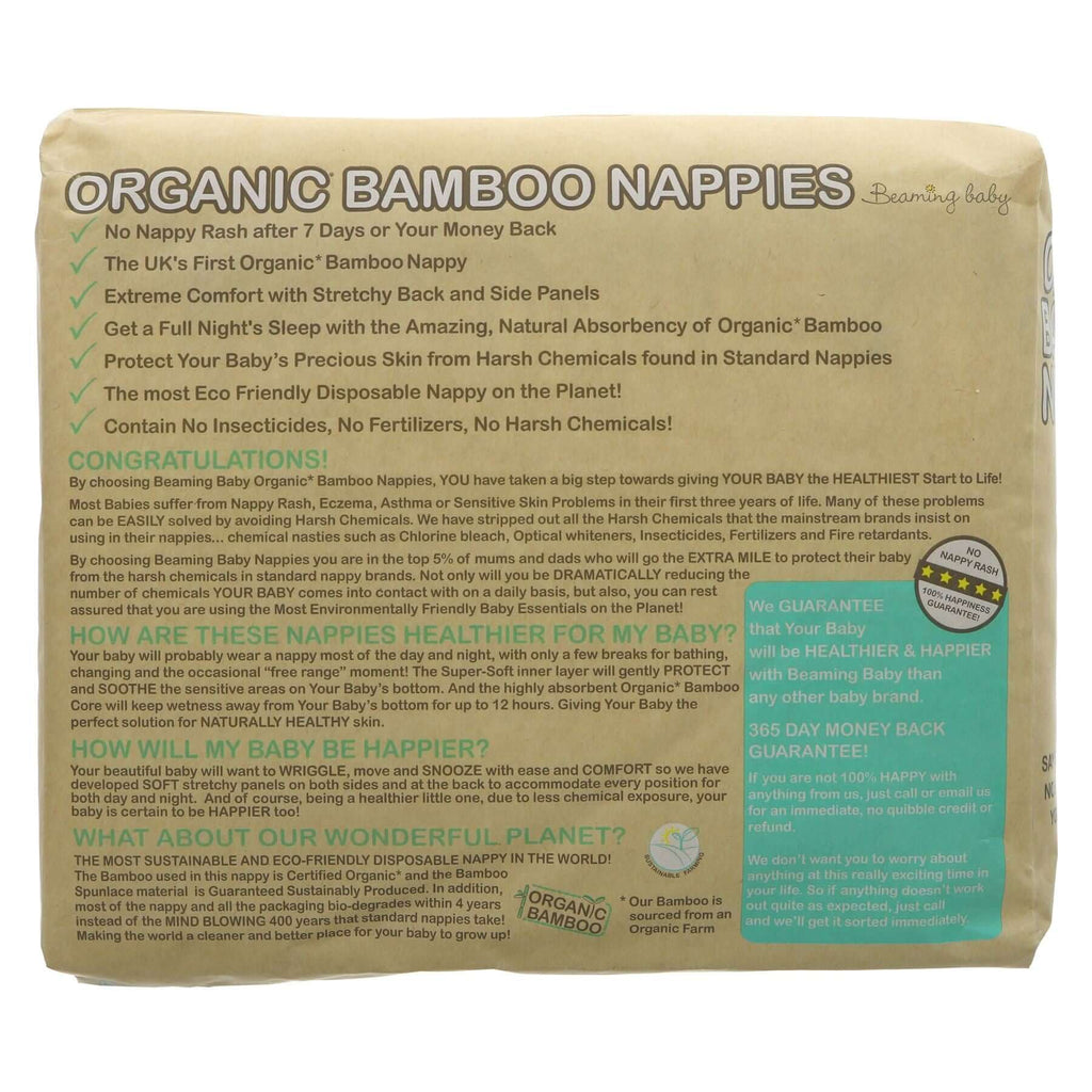 Eco-friendly, organic bamboo nappies for babies - vegan & sustainable. Available in size 5, 22 pieces per bag.