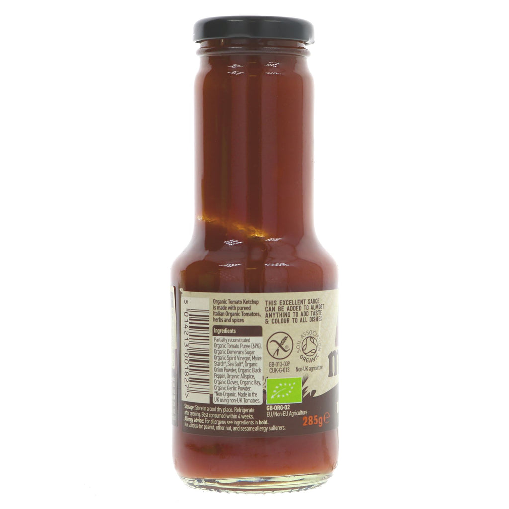 Organic Tomato Ketchup | Gluten-Free, Vegan, No Added Sugar | Perfect for Burgers, Fries & Sandwiches | Meridian, 285G