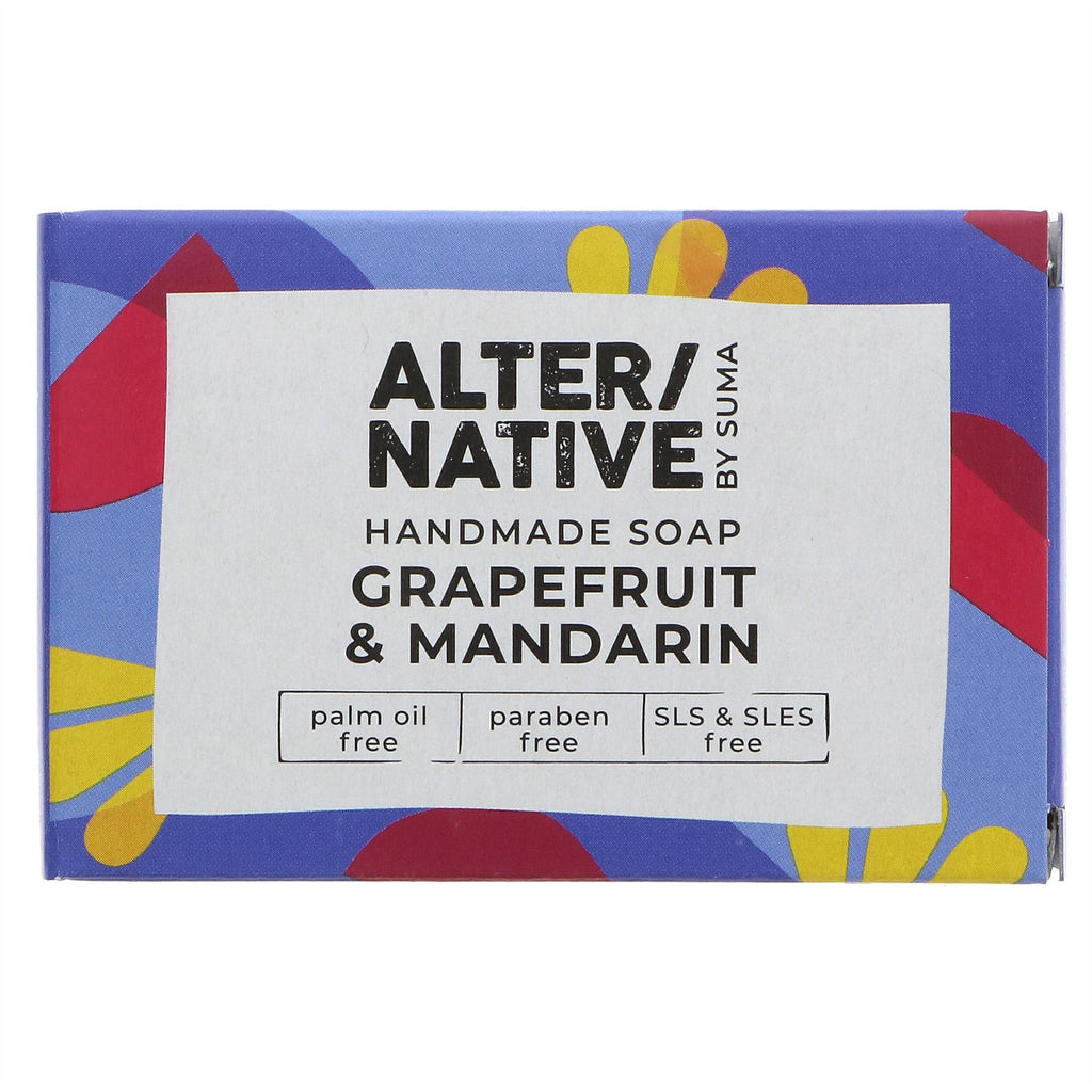 Vegan Grapefruit & Mandarin Soap with Calendula | Handmade w/ Essential Oils | Palm Oil Free & Cruelty-Free | Eco-Friendly | 95g
